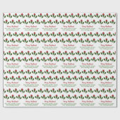 Gepersonaliseerde Elegante Abstracte Rode Rozen en Cadeaupapier (Vlak)