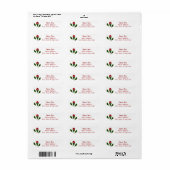 Gepersonaliseerde Elegante Abstracte Rode Rozen & Etiket (Full Sheet)