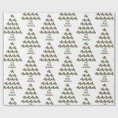 Gepersonaliseerde Elegante Abstracte Rode Rozen Ho Cadeaupapier (Vlak)