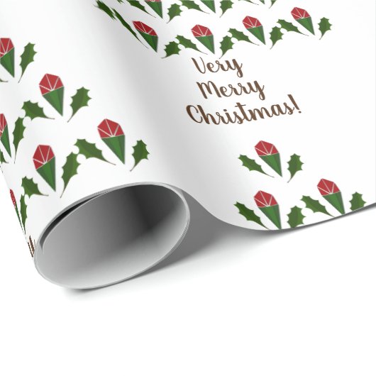 Gepersonaliseerde Elegante Abstracte Rode Rozen Ho Cadeaupapier (Rol Hoek)