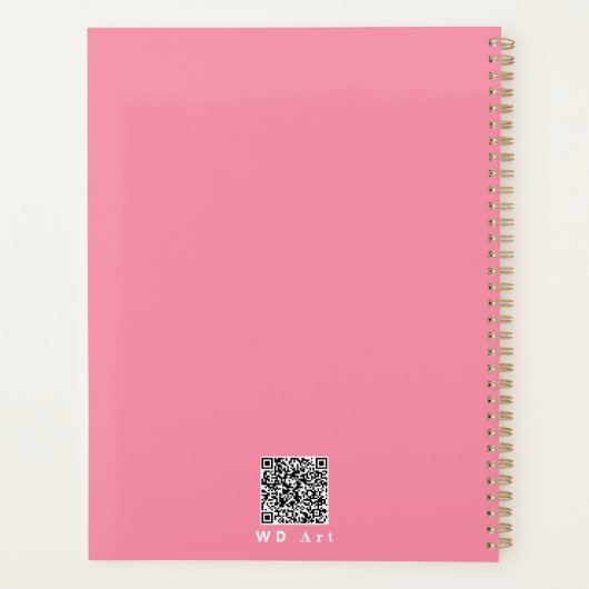 Gepersonaliseerde Elegante Abstracte Vorm & Kleur  Planner (Achterkant)