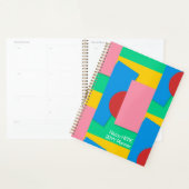 Gepersonaliseerde Elegante Abstracte Vorm & Kleur Planner (Display)