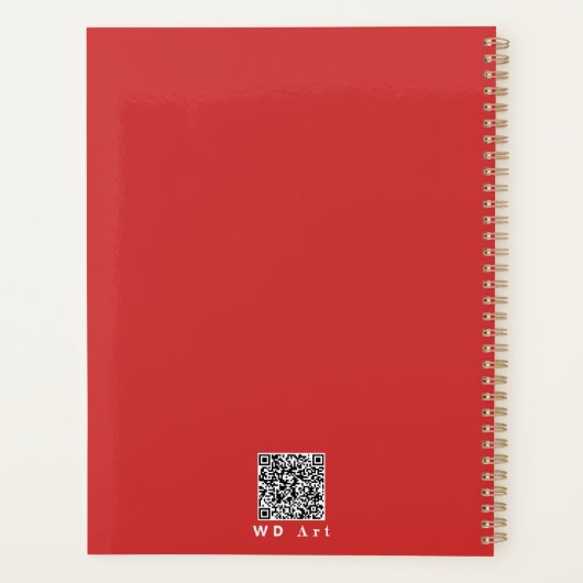 Gepersonaliseerde Elegante Abstracte Vorm & Kleur  Planner (Achterkant)