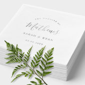 Gepersonaliseerde elegante achternaam bruiloft folie servetten