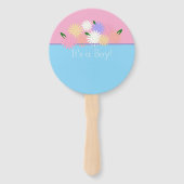 Gepersonaliseerde Elegante Baby Boy Girl Geslacht Handwaaier (Voorkant)