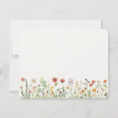 Gepersonaliseerde Elegante Bloemen Boho Chic Note  Notitiekaartje (Achterkant)