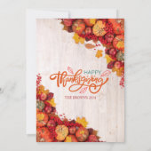 Gepersonaliseerde Elegante Bloemen Botanische Than Kaart (Achterkant)