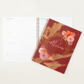Gepersonaliseerde Elegante Bloemen Damask Golden L Planner (Display)