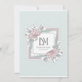 Gepersonaliseerde Elegante Bloemen Huwelijksuitnod Kaart (Achterkant)