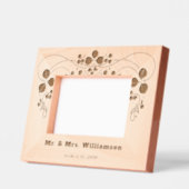 Gepersonaliseerde Elegante Bloemen Jubileum bruilo Gegraveerde Lijstjes (Links)