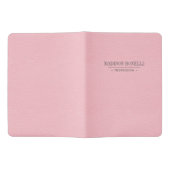 Gepersonaliseerde elegante blush PInk lederen femi Extra Groot Moleskine Notitieboekje (Geopend)
