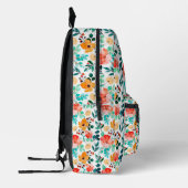 Gepersonaliseerde Elegante Boho Floral Wildflower Bedrukte Rugzak (Links)