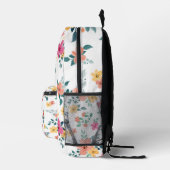 Gepersonaliseerde Elegante Boho Floral Wildflower Bedrukte Rugzak (Rechts)