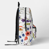 Gepersonaliseerde Elegante Boho Floral Wildflower Bedrukte Rugzak (Links)