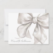 Gepersonaliseerde Elegante Boog Naam Monogram Notitiekaartje (Voorkant)