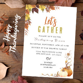 Gepersonaliseerde Elegante Botanische Thanksgiving Kaart