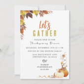 Gepersonaliseerde Elegante Botanische Thanksgiving Kaart (Voorkant)
