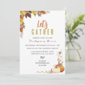 Gepersonaliseerde Elegante Botanische Thanksgiving Kaart (Staand voorkant)