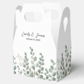 Gepersonaliseerde Elegante Botanische Trouwgunstbo Bedankdoosjes (Geopend)