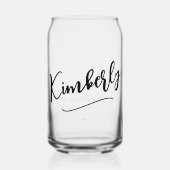 Gepersonaliseerde Elegante Bridesmaid Script Typog Blikvorm Glas (Voorkant)