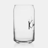 Gepersonaliseerde Elegante Bridesmaid Script Typog Blikvorm Glas (Rechts)