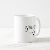 Gepersonaliseerde elegante bruidsmeisje bruiloft koffiemok (Voorkant rechts)