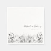 Gepersonaliseerde Elegante Bruiloft Servetten (Voorkant)