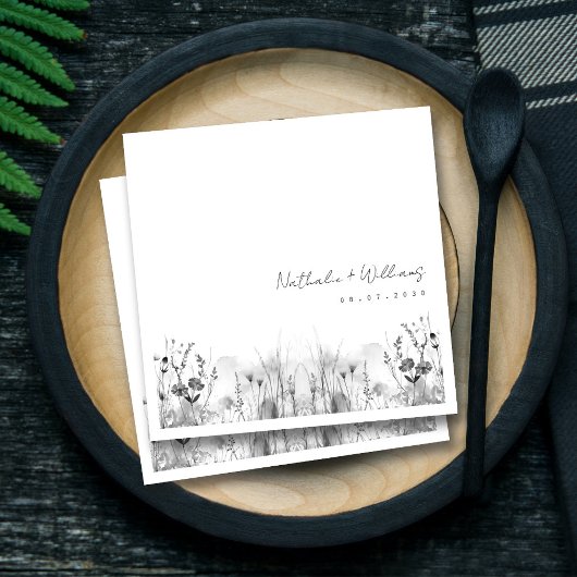 Gepersonaliseerde Elegante Bruiloft Servetten