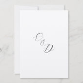 Gepersonaliseerde elegante bruiloft uitnodiging (Achterkant)