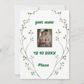 Gepersonaliseerde elegante bruiloft uitnodiging (Voorkant)