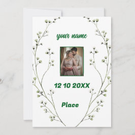 Gepersonaliseerde elegante bruiloft uitnodiging