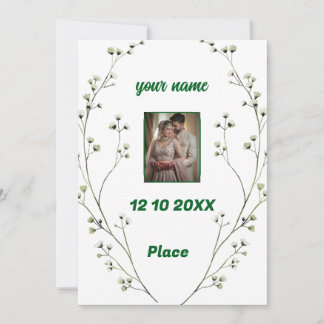 Gepersonaliseerde elegante bruiloft uitnodiging