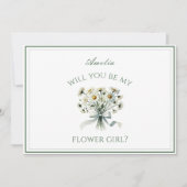 Gepersonaliseerde Elegante Chic Daisies Bow Bloeme Kaart (Voorkant)