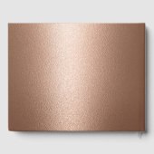 Gepersonaliseerde Elegante Chic Koper Gastenboek (Achterkant)