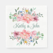 Gepersonaliseerde elegante cocktail party servette servet (Voorkant)