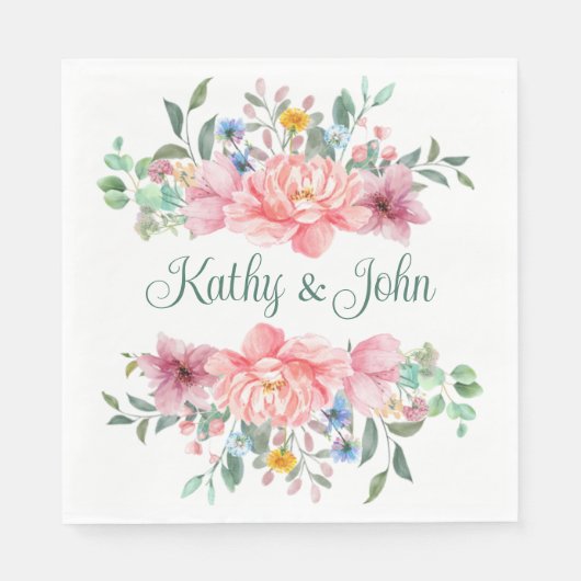 Gepersonaliseerde elegante cocktail party servette servet (Voorkant)