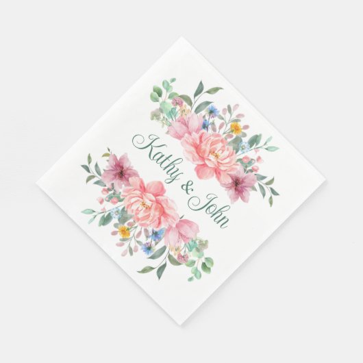 Gepersonaliseerde elegante cocktail party servette servet (Hoek)