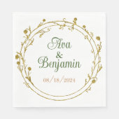 Gepersonaliseerde elegante cocktail party servette servet (Voorkant)