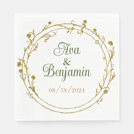 Gepersonaliseerde elegante cocktail party servette servet (Voorkant)