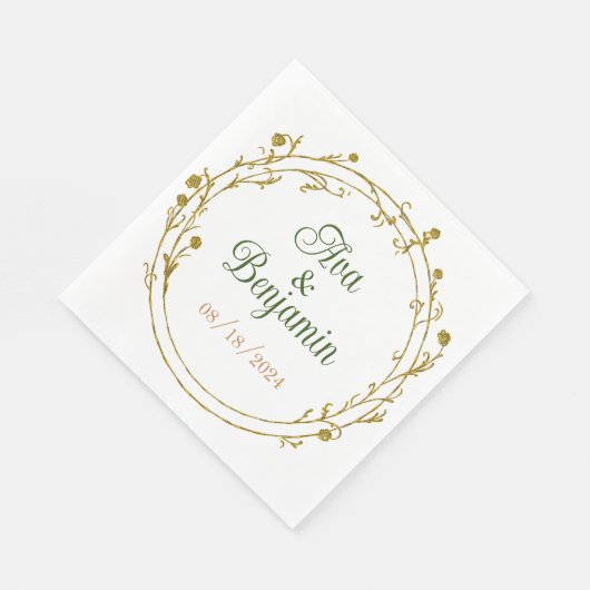 Gepersonaliseerde elegante cocktail party servette servet (Hoek)