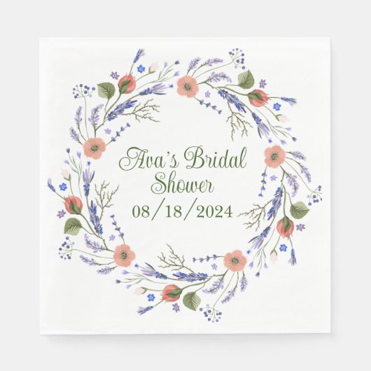 Gepersonaliseerde elegante cocktail party servette servet (Voorkant)