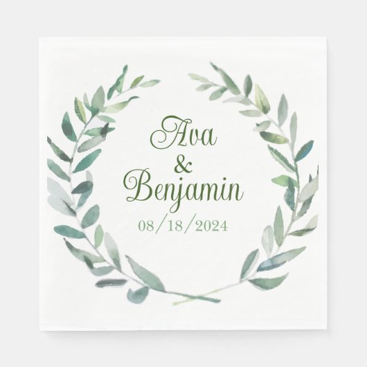 Gepersonaliseerde elegante cocktail party servette servet (Voorkant)