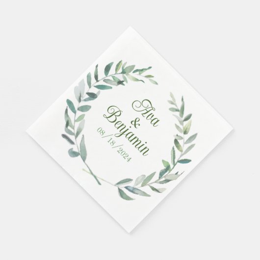 Gepersonaliseerde elegante cocktail party servette servet (Hoek)