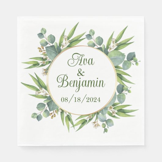 Gepersonaliseerde elegante cocktail party servette servet (Voorkant)