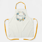 Gepersonaliseerde Elegante Ei Bloemen Pasen Koken Schort (Voorkant)