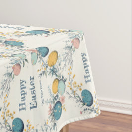 Gepersonaliseerde Elegante Ei Bloemen Pasen Tafelkleed