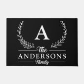 Gepersonaliseerde elegante en stijlvolle familiena deurmat (Voorkant)