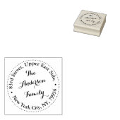 Gepersonaliseerde elegante familienaam Retouradres Rubberstempel (Gestempeld)