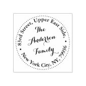Gepersonaliseerde elegante familienaam Retouradres Rubberstempel (Afrduk)