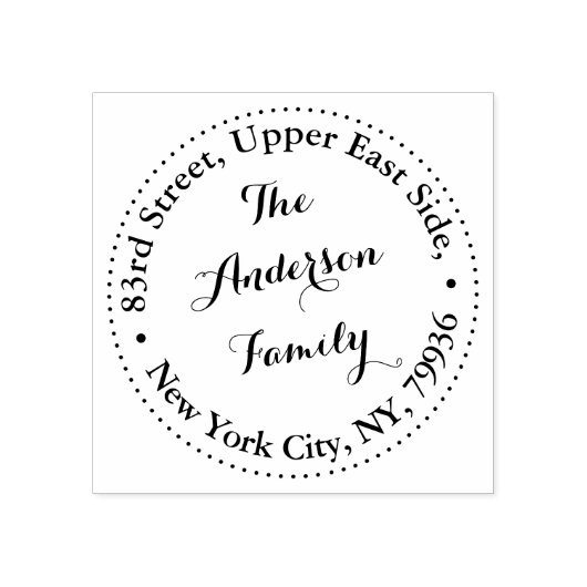 Gepersonaliseerde elegante familienaam Retouradres Rubberstempel (Afrduk)